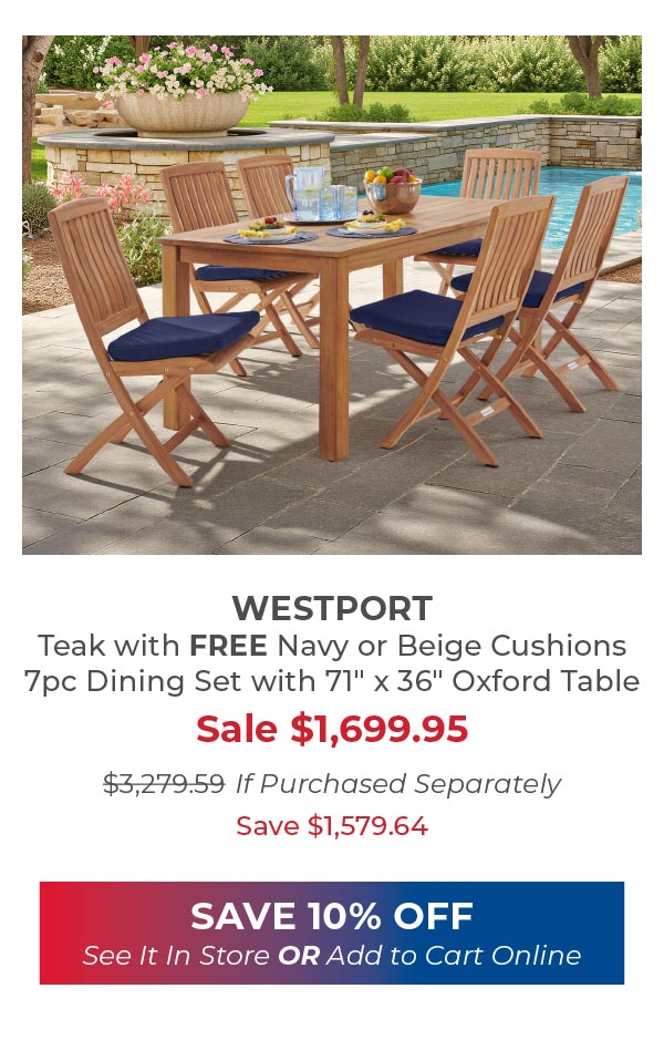 Westport 7pc dining set 