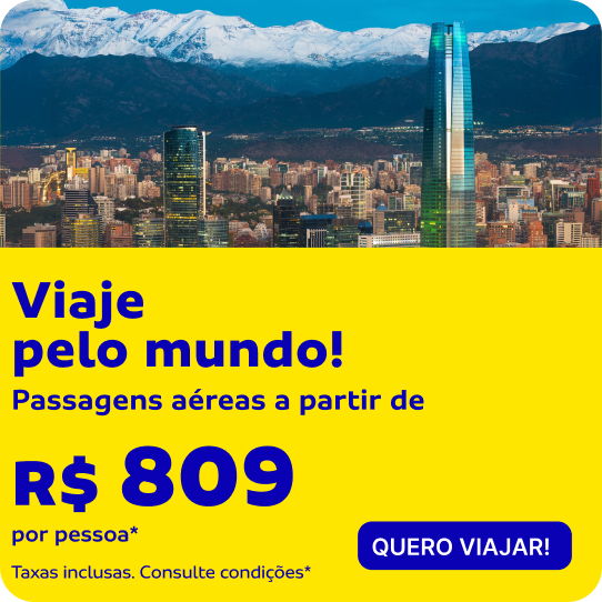 Viaje pelo mundo! Passagens aéreas a partir de R$ 809