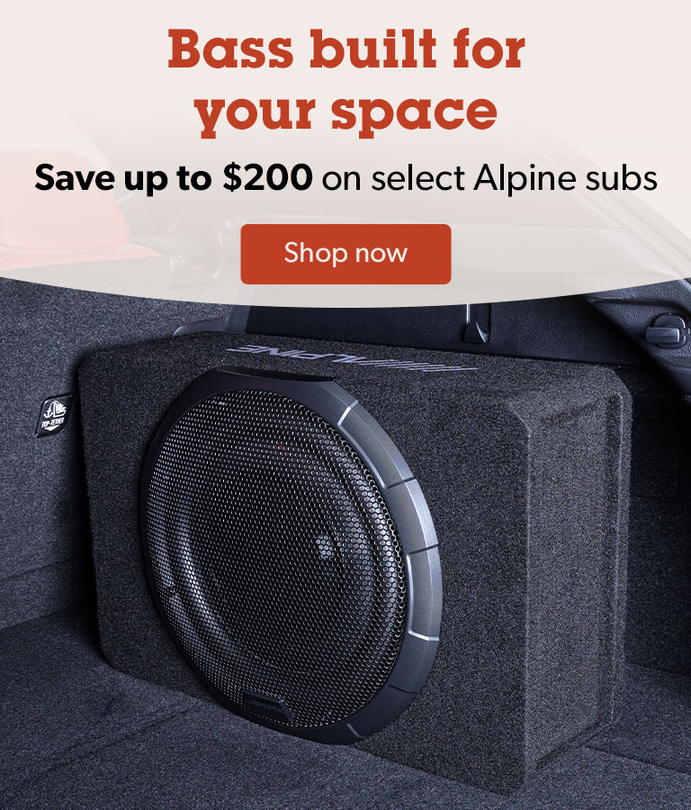 Alpine -- bass built for your taste and space. Save up to $200 on select subwoofers.