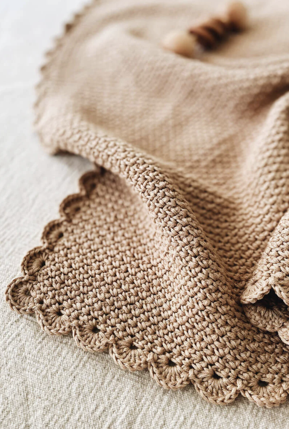 crocheted baby blanket