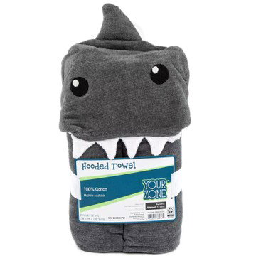 2-Pack Kids Hooded Shark Bath Towel Wrap - 51 x 23