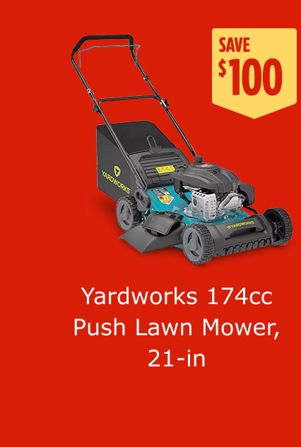 Yardworks 174cc Push Lawn Mower, 21-in. Save $100.