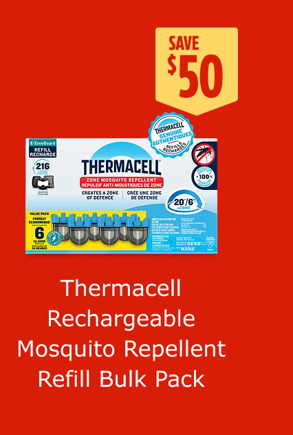 Thermacell Rechargeable Mosquito Repellent Refill Bulk Pack. Save $50.