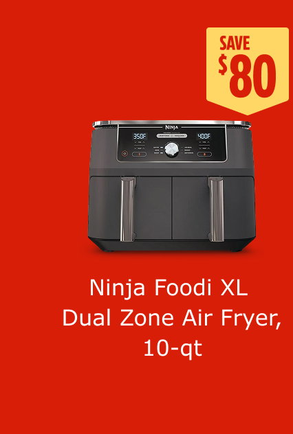 Ninja Foodi XL Dual Zone Air Fryer, 10-qt. Save $80.