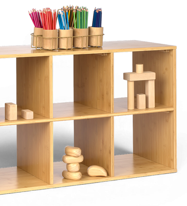 Environments® Milestones™ 6 Cubbie Bamboo Storage Shelf
