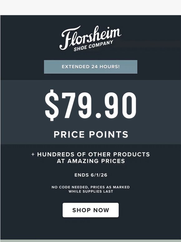 24 hours left! $59.90, $69.90 & $79.90 price points