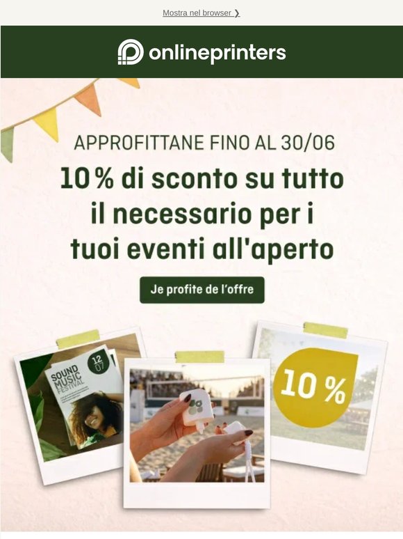 10 % su tutto l’assortimento