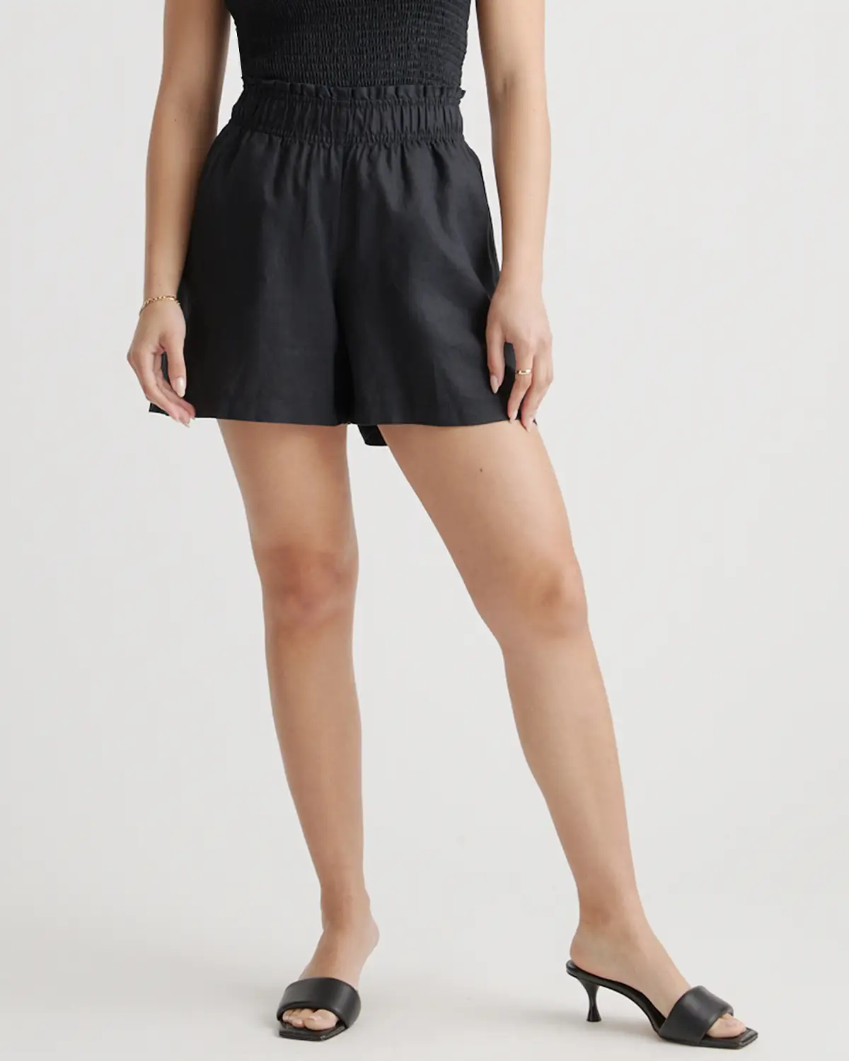 100% European Linen High Waisted Shorts