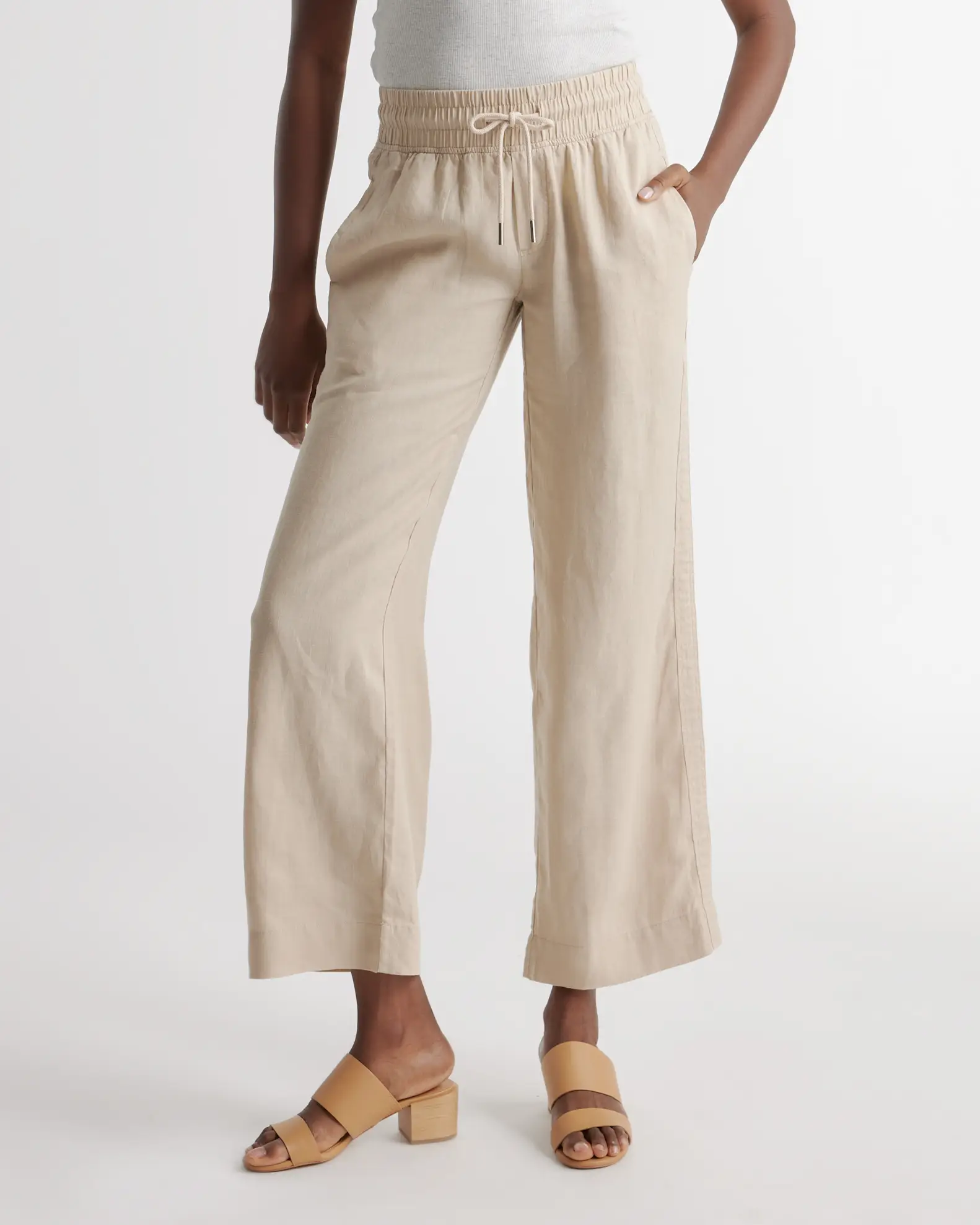 100% European Linen Wide Leg Pants