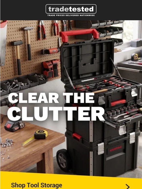Tool storage to clear the clutter 🛠️