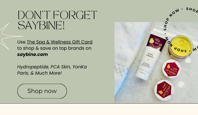 Use for spa services, classes, & product
