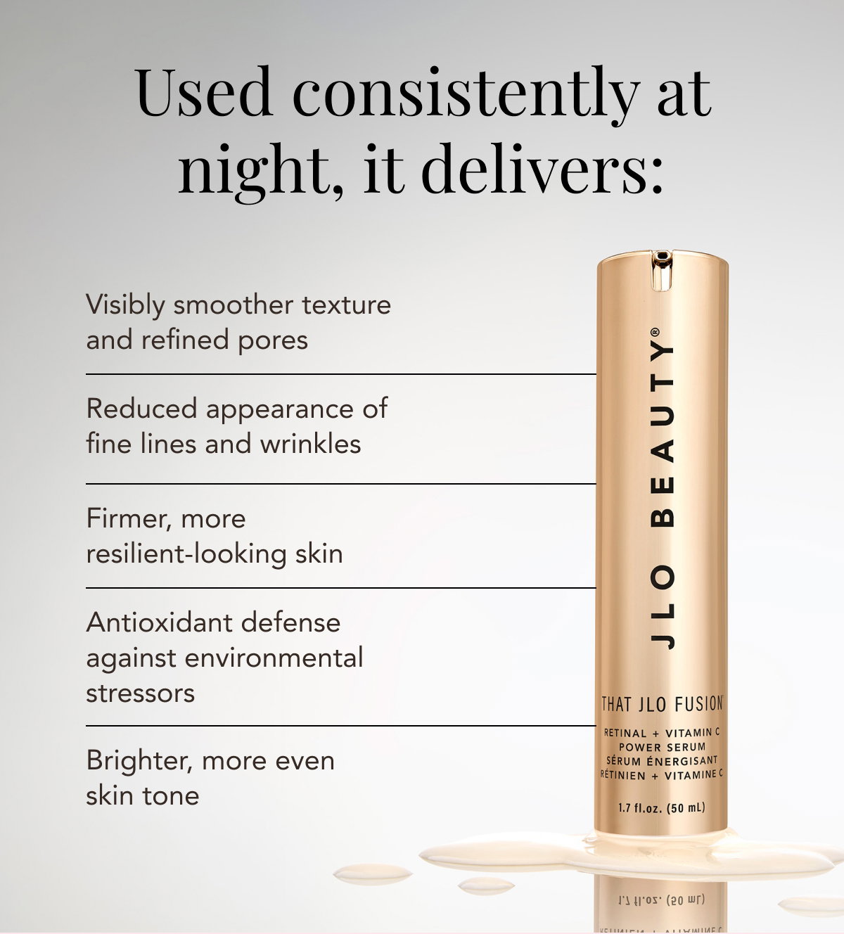 Used Consistently At Night, It Delivers - Visibly Smoother Texture And Refined Pores