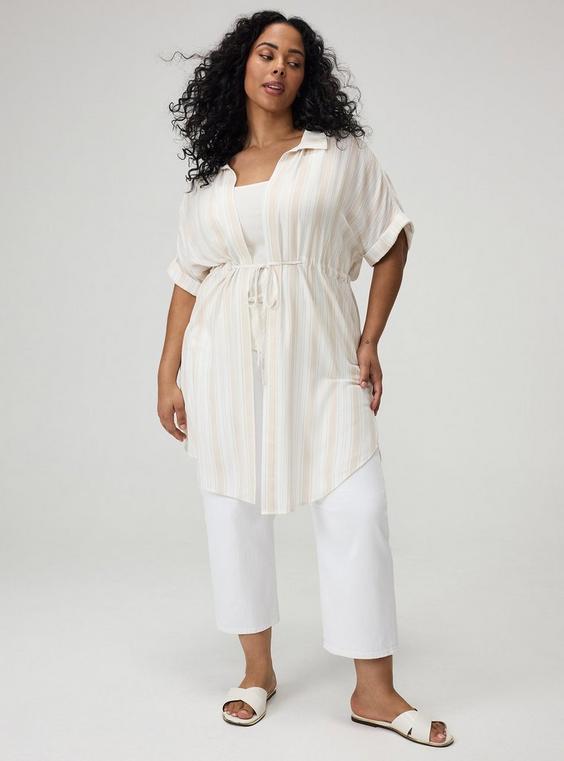 Waist Tie Gauze Kimono