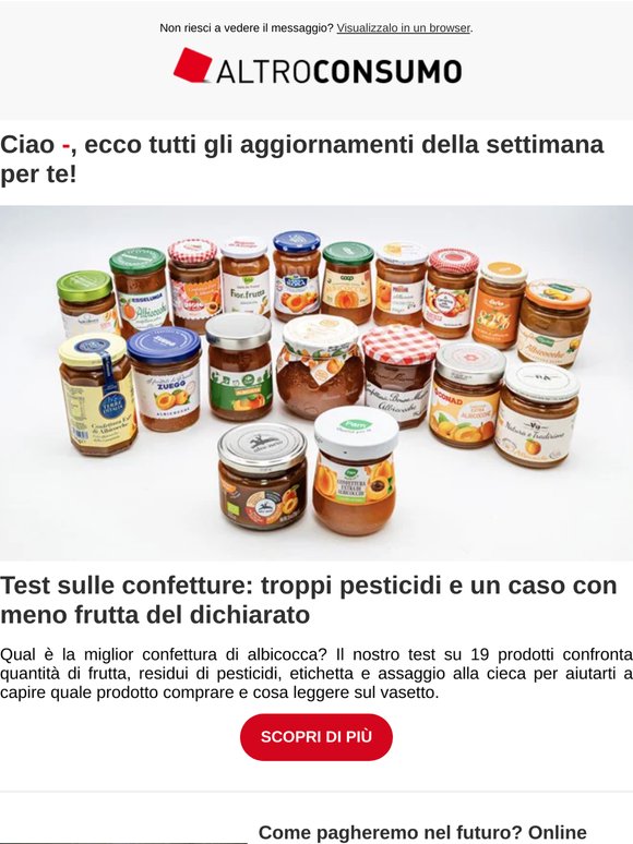 Test sulle confetture: troppi pesticidi