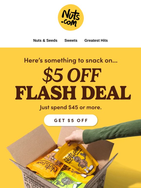$5 off, just for you!