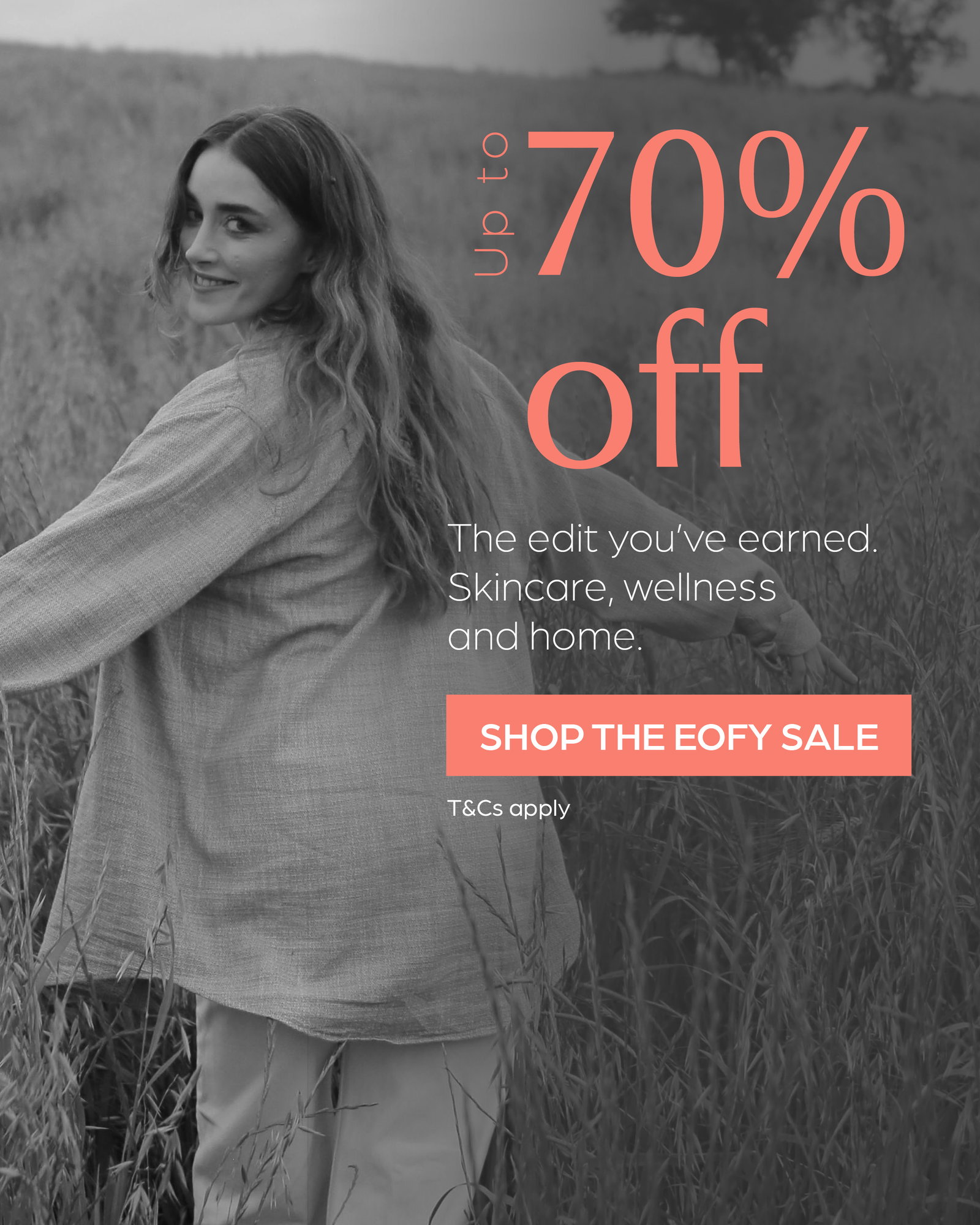Shop the EOFY Sale and save up to 70% off skincare, wellness & home