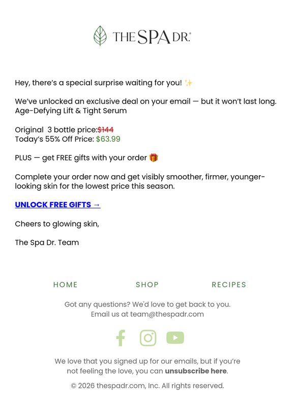 You’ve got FREE gifts waiting… 👀
