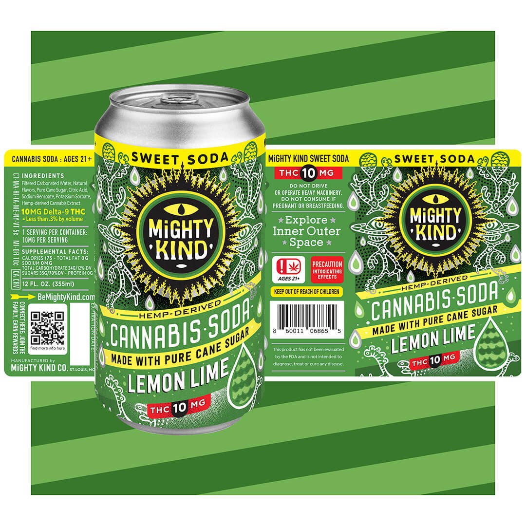 Mighty Kind 10mg Lemon Lime Cannabis Soda!