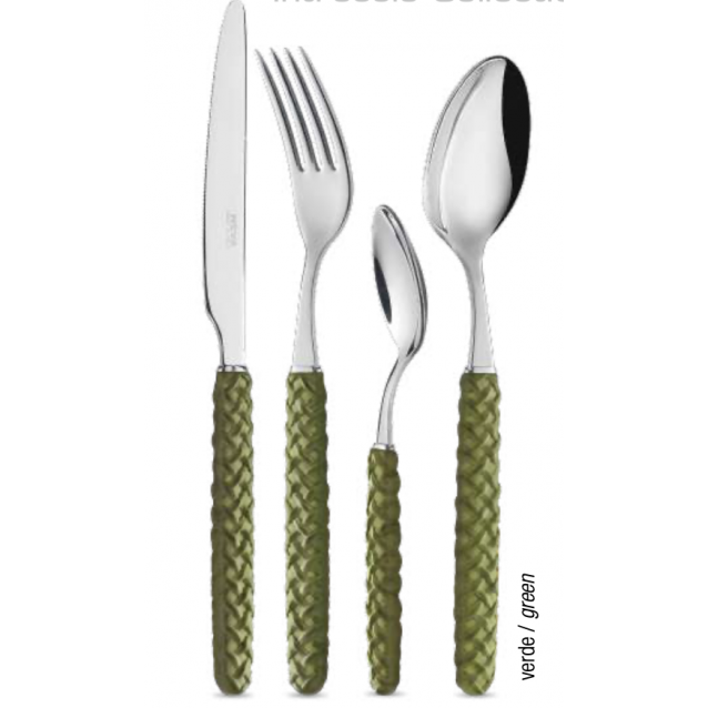 Intreccio Green Flatware