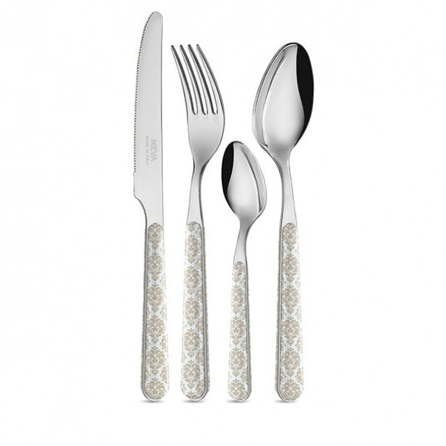 Damask Dove/Sky Blue Flatware