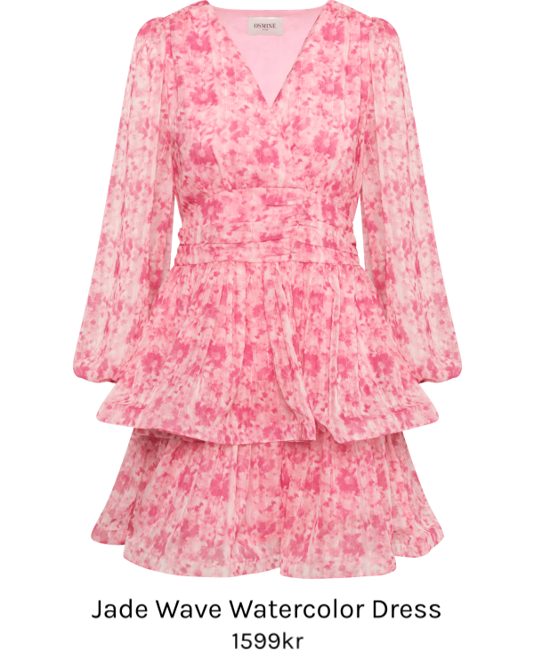 Image of Jade Wave Watercolor Dress