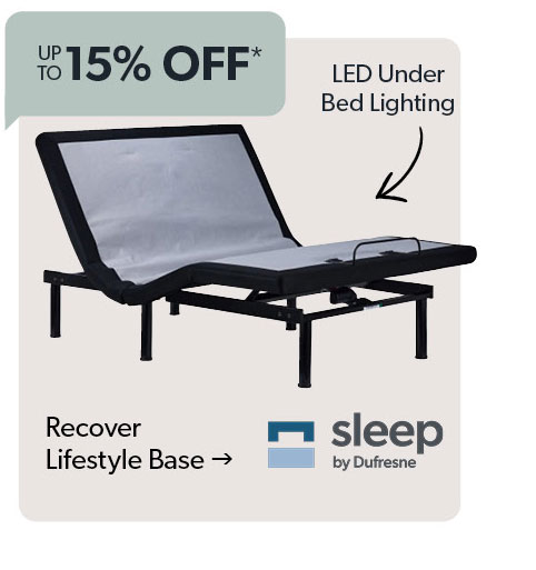Up to 15 percent off. Recover Lifestyle Base. Click to shop now.