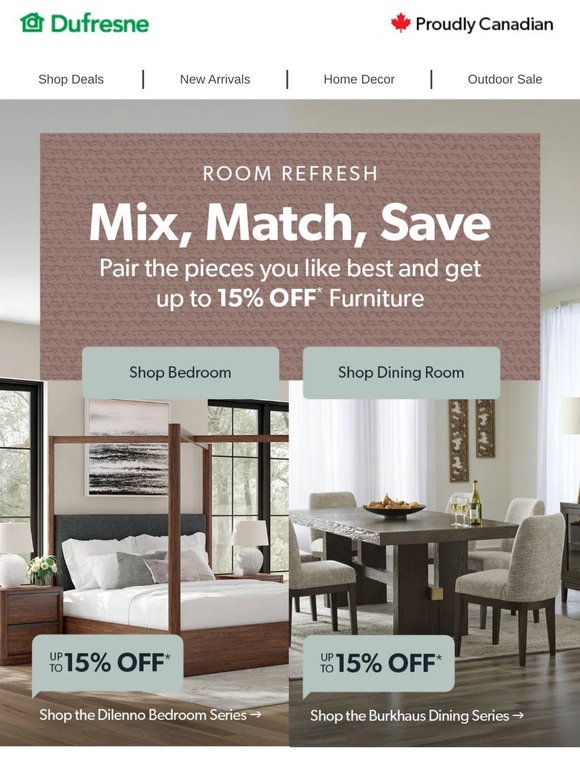 🎳 Mix, Match, SAVE on Bedroom & Dining Furniture