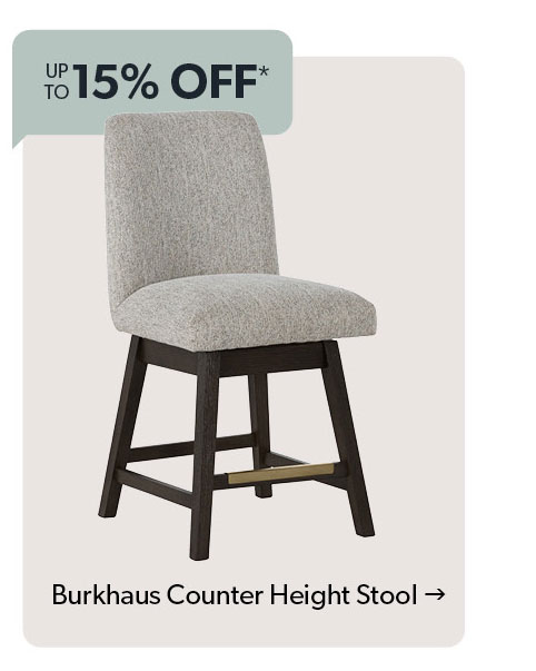 Up to 15 percent off. Burkhaus Counter Height Stool. Click to shop now.