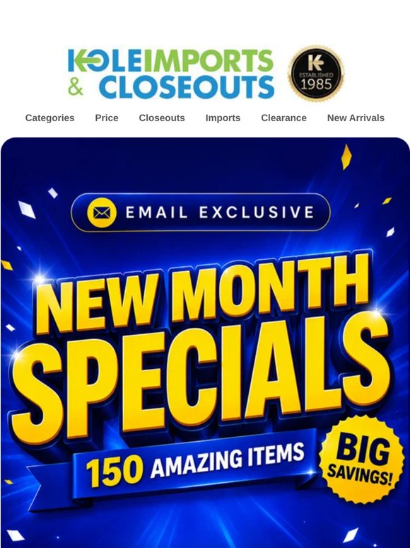 It's A New Month, We Got Specials For You!