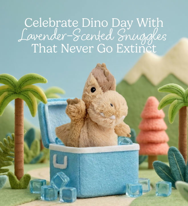 Megalosaurus Warmies in a cooler. Shop now.