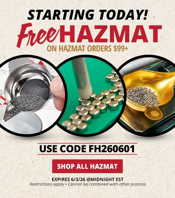 Free Hazmat on Hazmat Orders $99+ • Restrictions Apply • Use Code FH260601