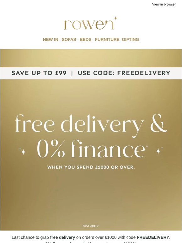 Last call for free delivery! ⏳
