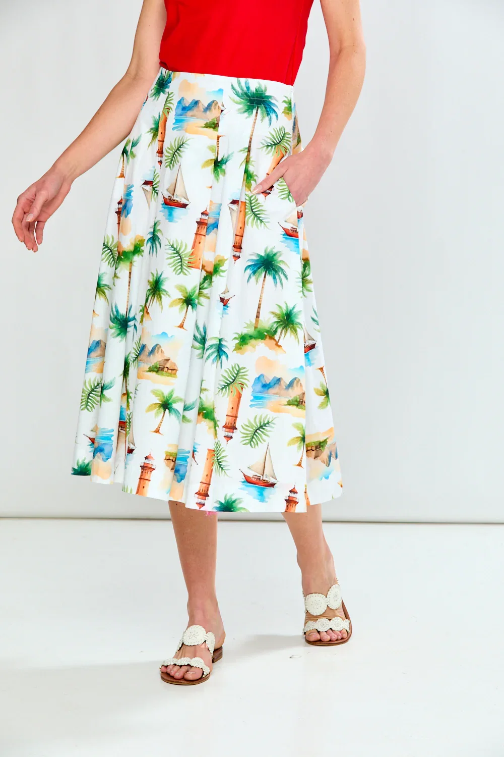 Image of The Ruby Skirt in Tropical Island