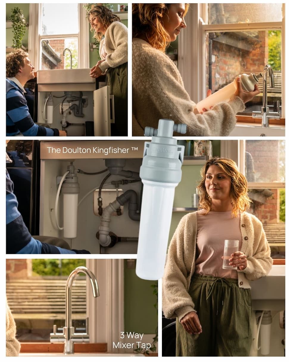 Kingfisher undersink water filter system lifestyle images