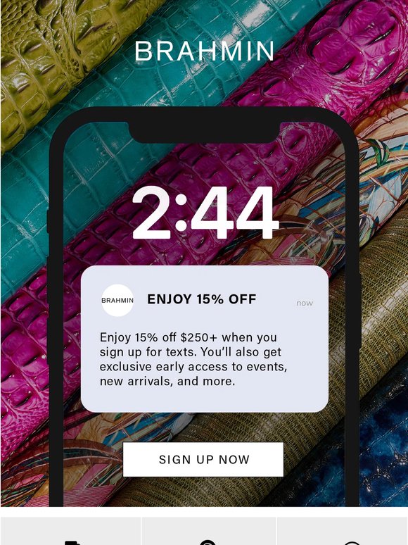 Sign up for texts 📲 receive 15% off