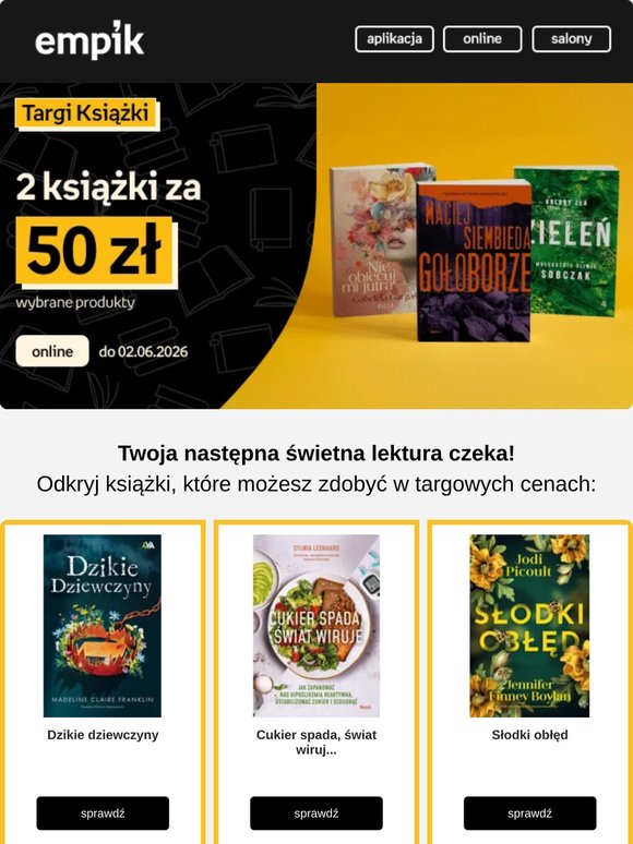 📖 TYLKO DO JUTRA Targi Książki w Empiku! Złap okazje zanim znikną!