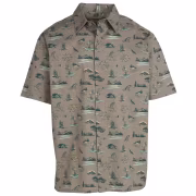 RedHead Outdoor Printed Short-Sleeve Shirt for Men - Vintage Khaki