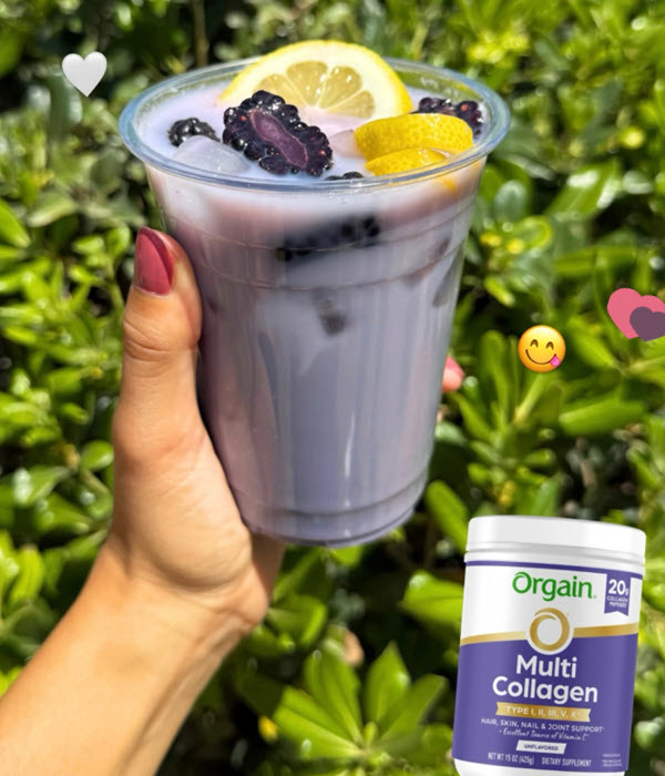 Spring Sips made with Orgain Multi Collagen