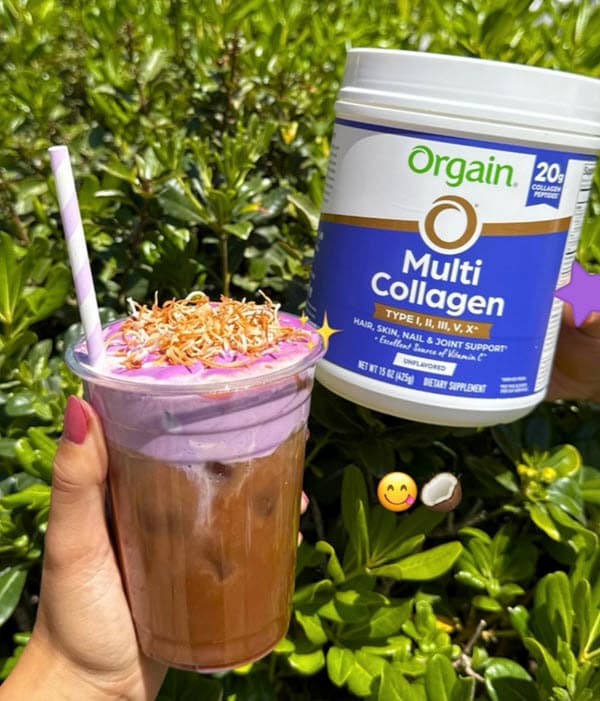 Spring Sips made with Orgain Multi Collagen