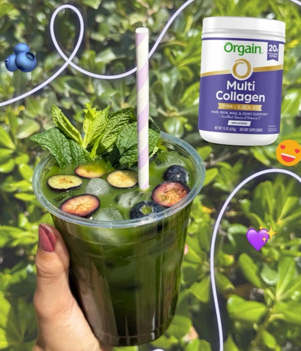 Spring Sips made with Orgain Multi Collagen