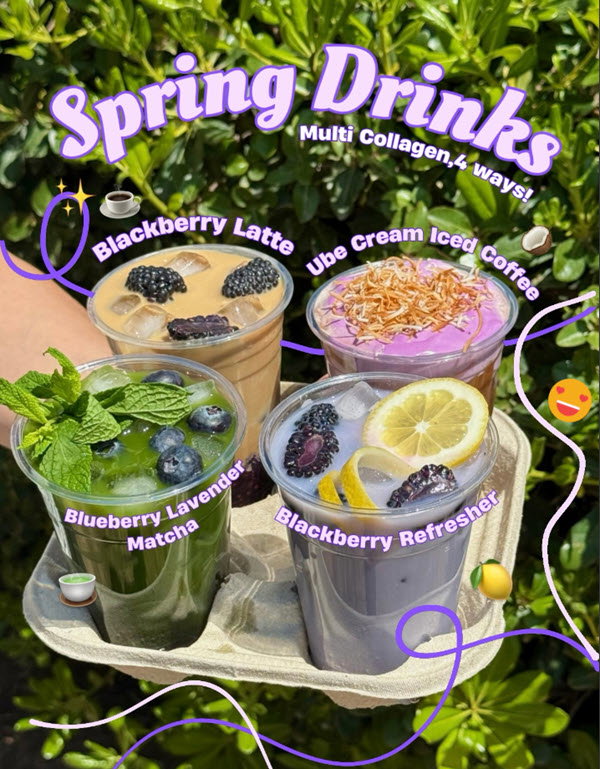 Spring sips made with Orgain Multi Collagen