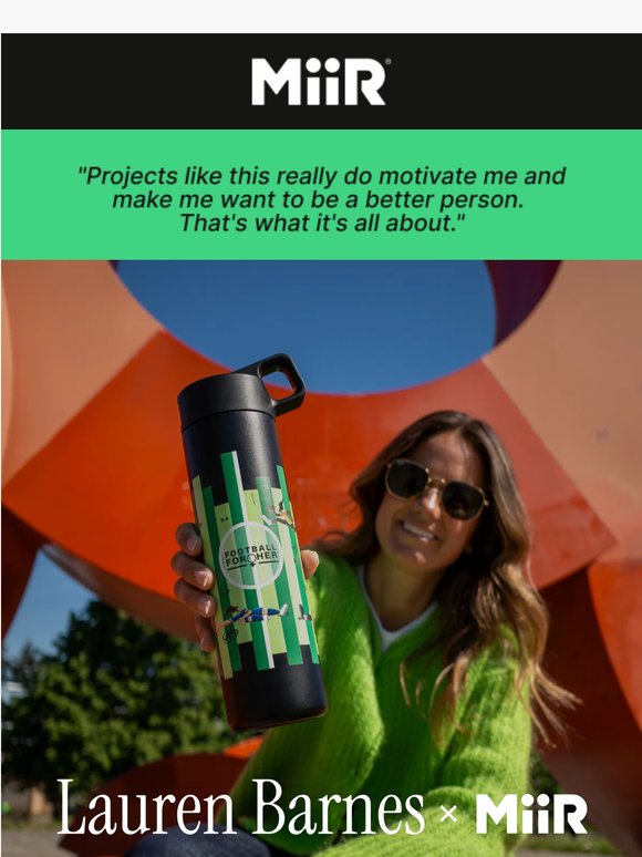 Limited-edition drop: The Football for Her Straw Bottle