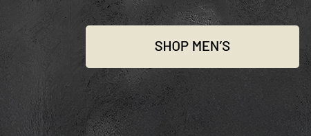 Shop men's text centered on a rectangular button over a dark textured background.