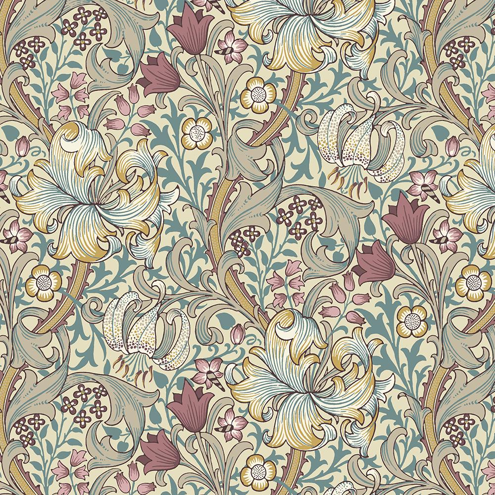 Image of FreeSpirit - The Original Morris & Co. - Golden Lilly - Dusk - Yardage