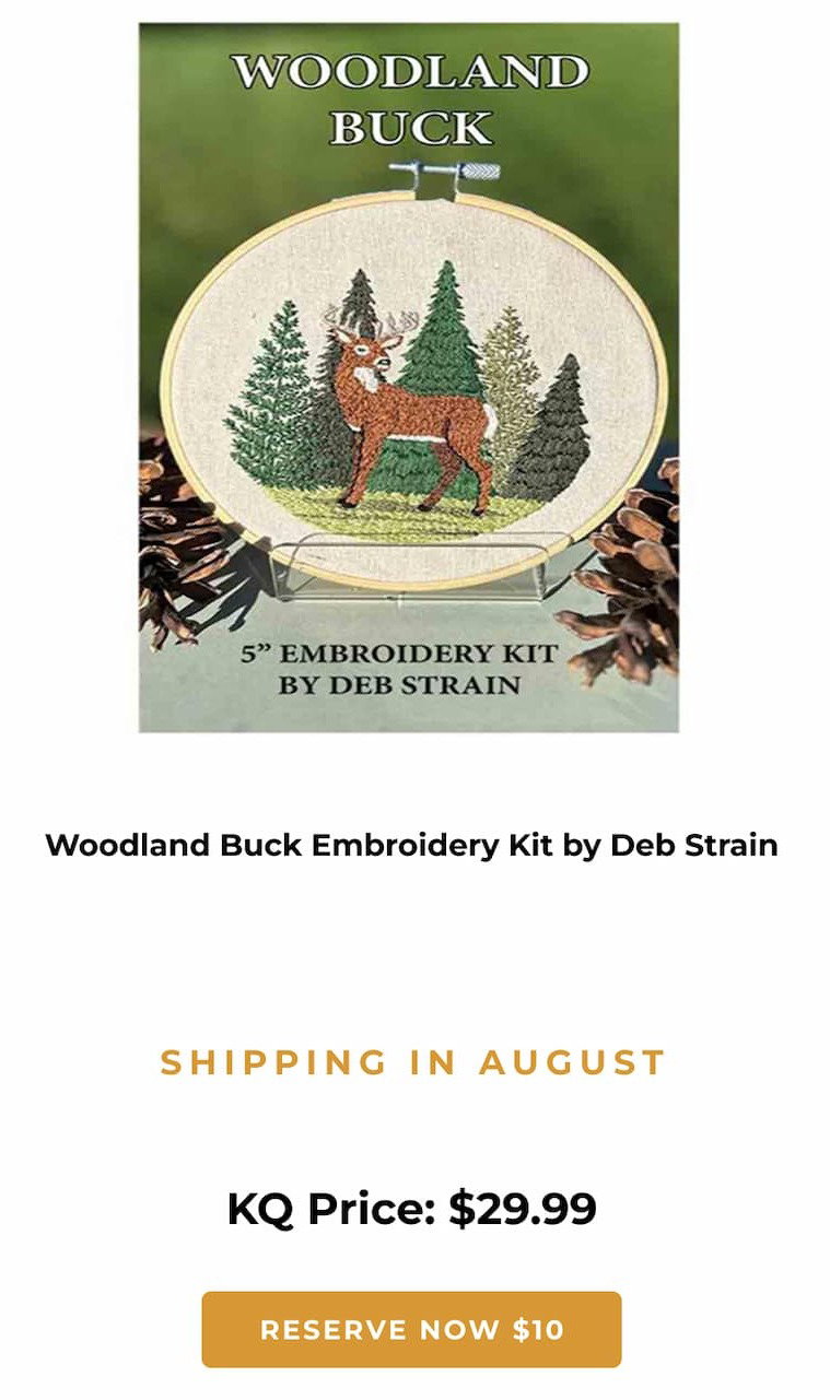 Woodland Buck Embroidery Kit