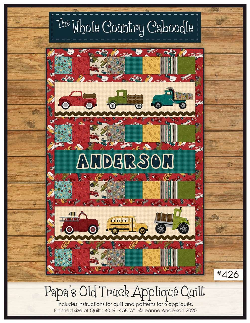 Image of Papa's Old Truck Applique Quilt