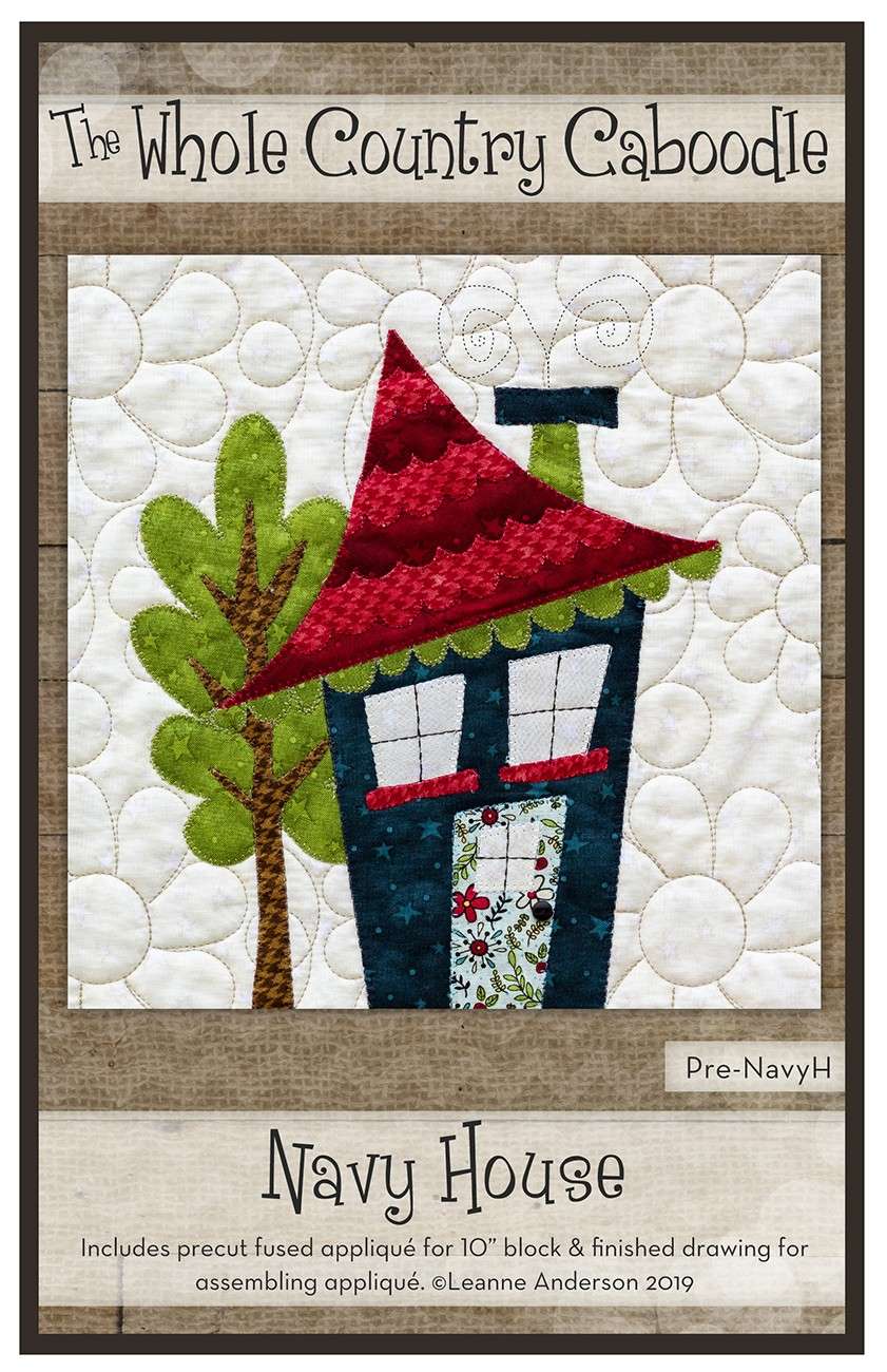 Image of Navy House Precut Fused Applique Pack