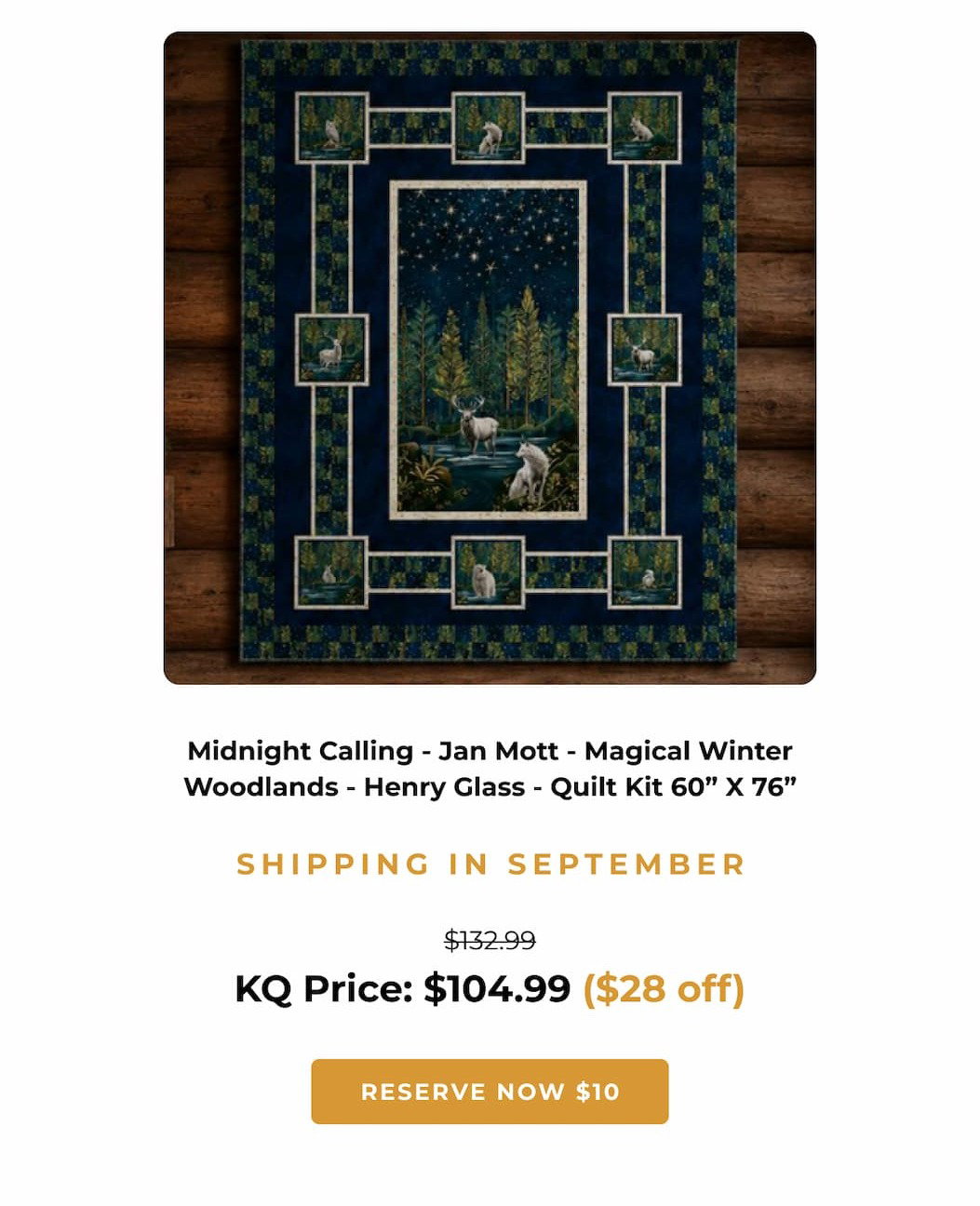 Midnight calling quilt kit