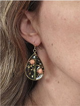 Resin Flower Drop Earrings