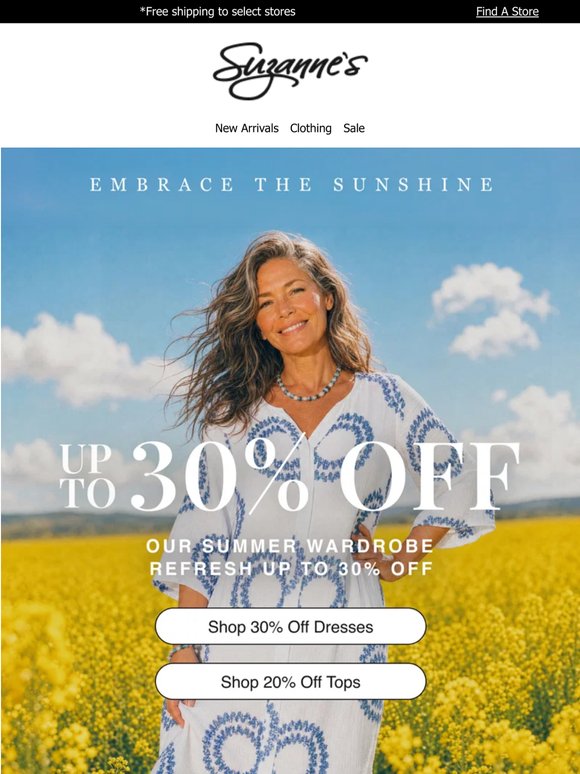 Fresh Whites & Soft Blues + Up to 30% Off